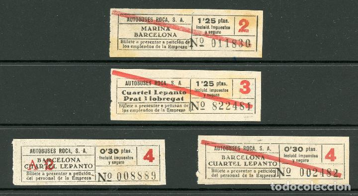 Coleccionismo Billetes de transporte: (F25//10) (L035) CUATRO BILLETES DE AUTOBUSES ROCA // Z53
