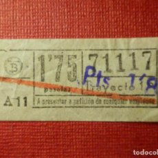 Coleccionismo Billetes de transporte: BILLETE DE TRANVIA - TRANVIAS DE BARCELONA - 1,75 PTAS RESELLADO 1,80 - 71117 - NÚMERO CAPICUA -