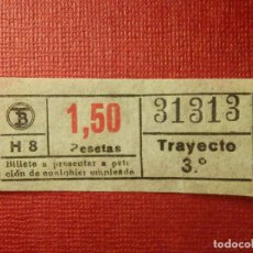 Coleccionismo Billetes de transporte: BILLETE DE TRANVIA - TRANVIAS DE BARCELONA - 1,5 PESETAS - 31313 - NÚMERO CAPICUA -