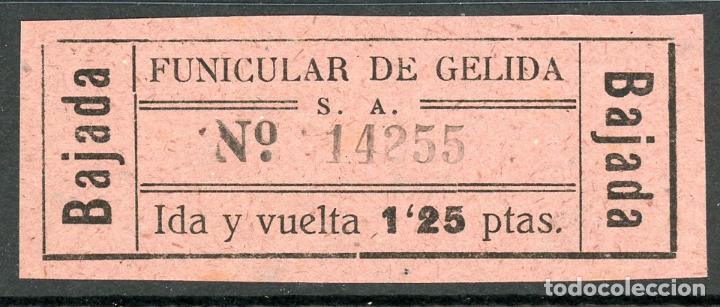 Collectionnisme Billets de transport: BILLETE DEL FUNICULAR DE LA GELIDA // X29