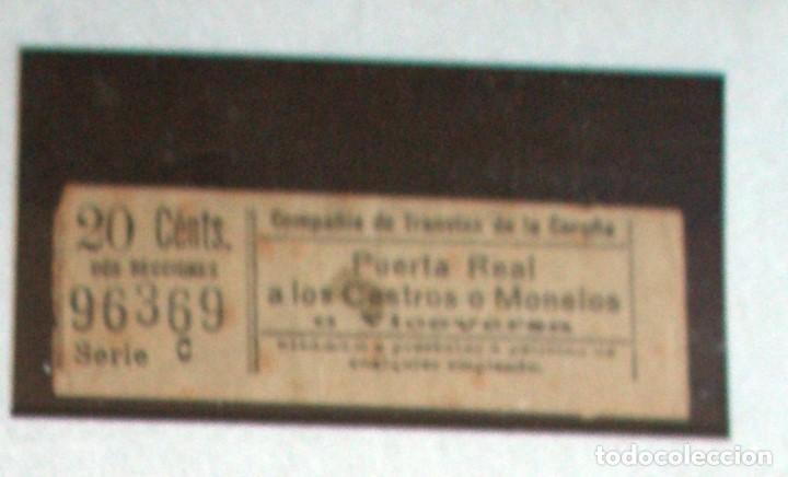 Collectables Transport Tickets: CORU&Ntilde;A (C50) A&ntilde;os 20: billete capic&uacute;a TRANV&Iacute;A n&uacute;mero 96369