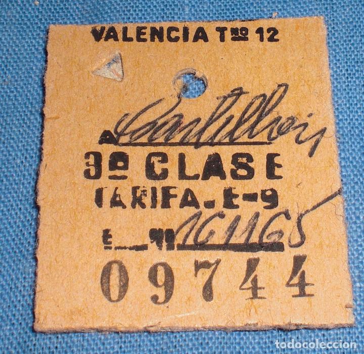 Coleccionismo Billetes de transporte: Ticket tren Valencia Castellon 3a clase