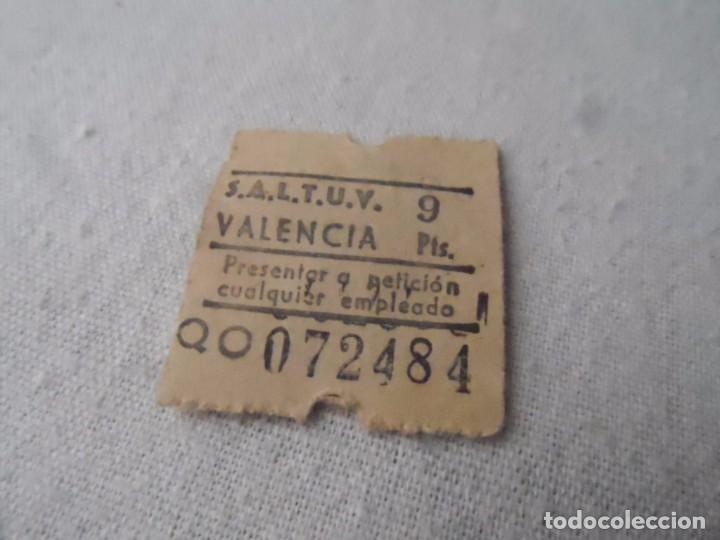 Collectionnisme Billets de transport: ticket autobus valencia s a l t u v  9 pesetas
