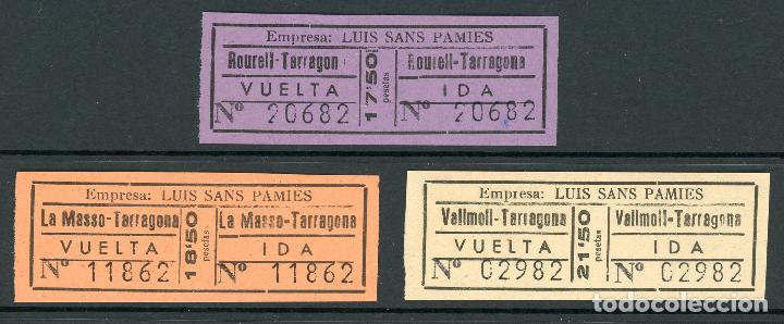 Coleccionismo Billetes de transporte: (L100) 5 BILLETES DE EMPRESA LUIS SANS PAMIES // Y61