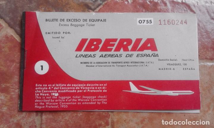 Antiguo billete tarjeta embarque exceso equipaj - Vendido en Venta Directa  - 91511855