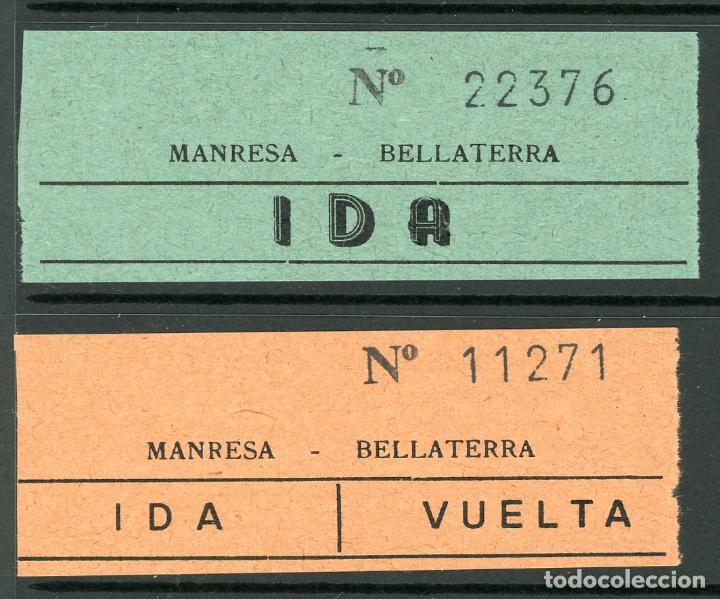 Collectionnisme Billets de transport: (L118) 2 BILLETES DE MANRESA A BELLATERRA (BARCELONA) // W37