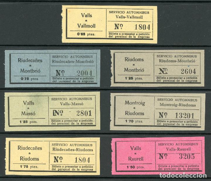 Coleccionismo Billetes de transporte: (L129) 6 BILLETES DE SERVICIO AUTOMNIBUS // A&Ntilde;OS 50 // Y11