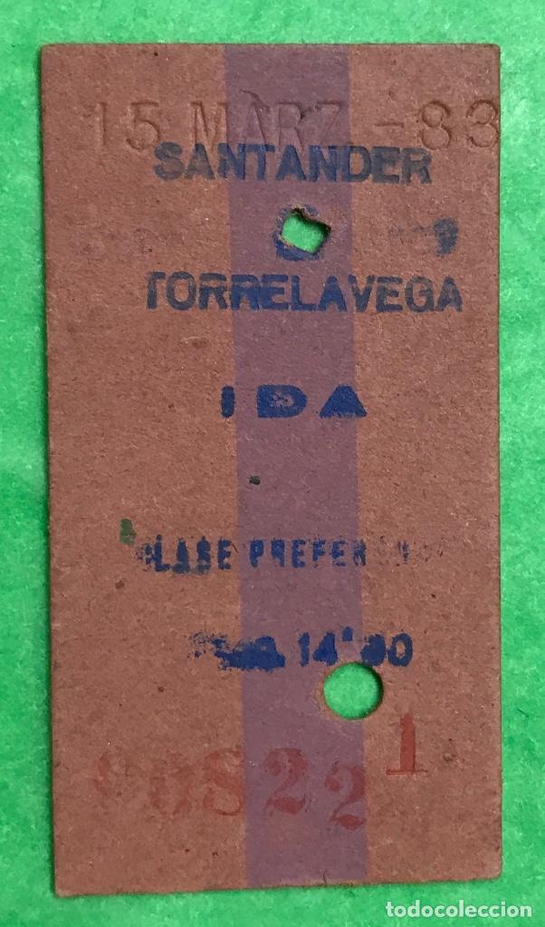 Collectables Transport Tickets: Billete de tren - Ferrocarril Santander - Torrelavega (Ida) - Clase preferente