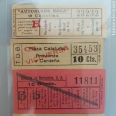 Coleccionismo Billetes de transporte: 4 BILLETES TRANVÍA BARCELONA AÑOS 1910' CAPICUA 10 CTMOS. Lote 95055871