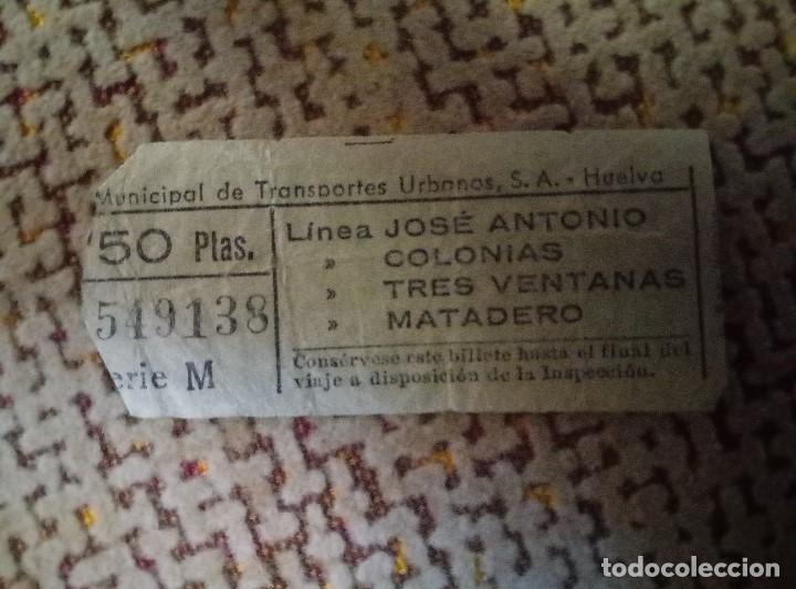 Sammeln von Fahrkarten: Antiguo billete - Huelva - Municipal de Transportes