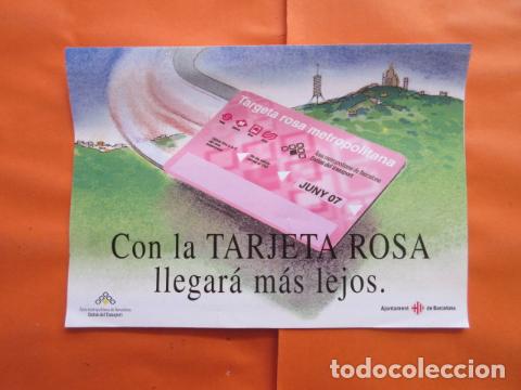 Coleccionismo billetes de transporte: ANTIGUA FOLLETO TARJETA ROSA METRO TRANSPORTE AUTOBUS TRANVIA TREN RENFE FERROCARRIL