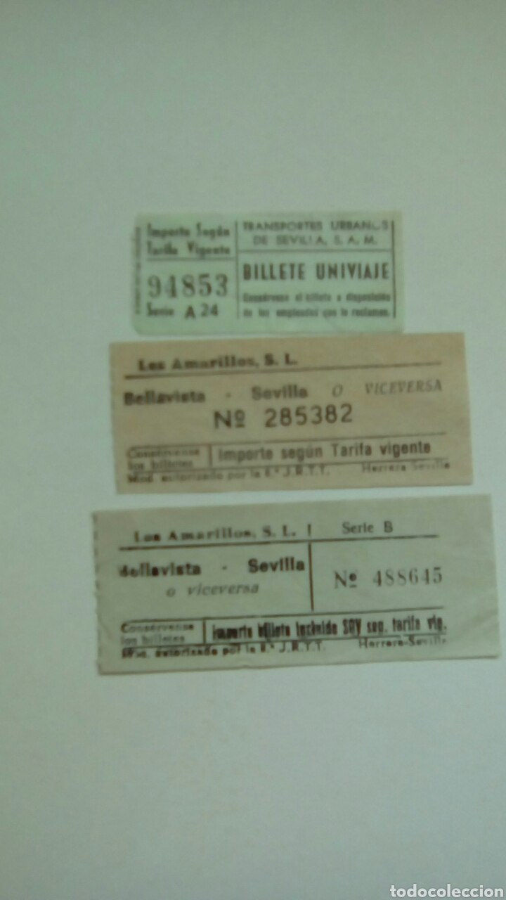 Collectionnisme Billets de transport: Billetes de Transporte Sevilla