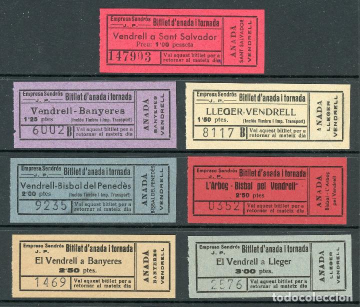 Coleccionismo Billetes de transporte: (L140) 6 BILLETES DE EMPRESA SENDROS J.P. // A&Ntilde;OS 30 // V7