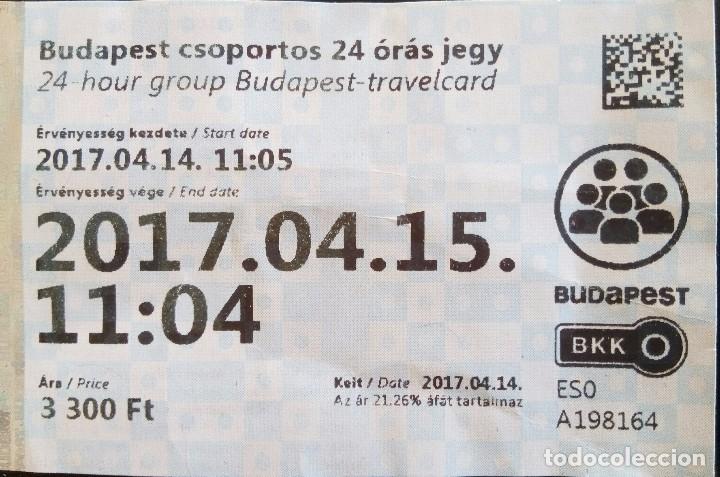 Coleccionismo Billetes de transporte: BILLETE TRANSPORTE DE BUDAPEST