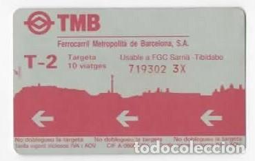 Colecionismos Bilhetes de Transporte: Billete/tarjeta transporte Ferrocarril Metropolit&aacute; Barcelona, TMB ( Sarri&aacute;-Tibidabo