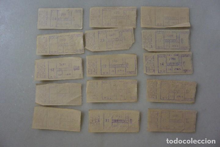 Coleccionismo Billetes de transporte: LOTE DE 15 BILLETES DE EMT MADRID. A&Ntilde;O 1977