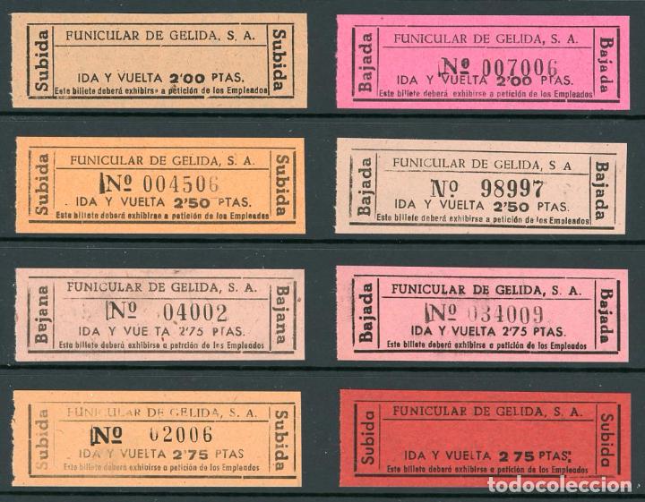 Collectionnisme Billets de transport: (L201) 7 BILLETES DEL FUNICULAR DE GELIDA // A&Ntilde;OS 50 // W51