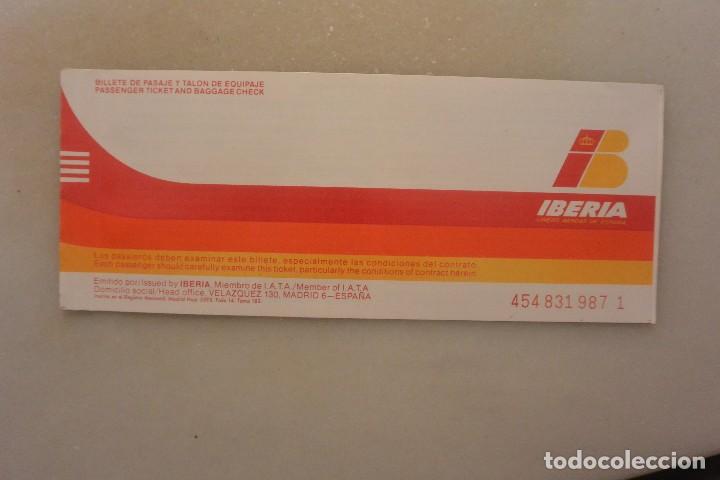 Coleccionismo Billetes de transporte: BILLETE AVION IBERIA 1975 BARCELONA-BRUSELAS