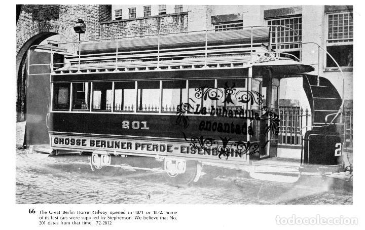 Collectables Transport Tickets: LAMINA TRANVIAS DE BERLIN A CABALLOS HORSE RAILWAY / TRASERA BRUSELAS TRAMWAY CARS - FERROCARRIL