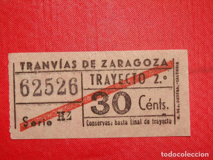 Collectionnisme Billets de transport: BILLETE TRANV&Iacute;A ZARAGOZA CAPIC&Uacute;A. , 1950 30 CTS. B 7
