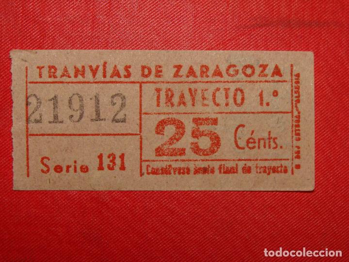Collectionnisme Billets de transport: BILLETE TRANV&Iacute;A ZARAGOZA CAPIC&Uacute;A. , 1948 25 CTS. B 20
