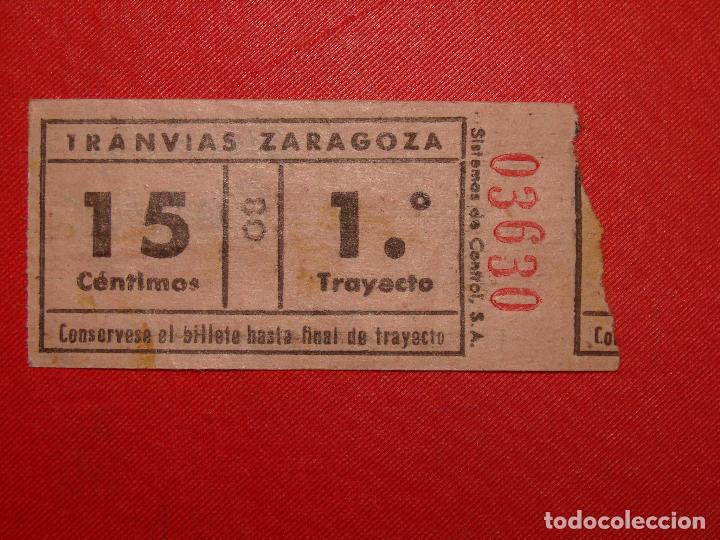 Collectionnisme Billets de transport: BILLETE TRANV&Iacute;A ZARAGOZA CAPIC&Uacute;A. , 1946 15 CTS. B 41