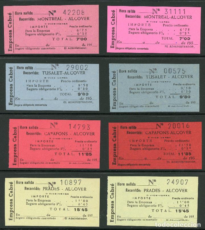Coleccionismo Billetes de transporte: (L247) 4 BILLETES DE EMPRESA CABRE // A&Ntilde;OS 50 // W45