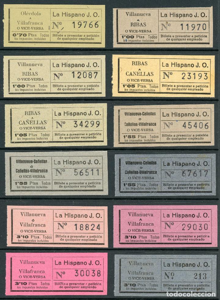 Coleccionismo Billetes de transporte: (L263) 12 BILLETE DE LA HISPANO J.O. // A&Ntilde;OS 40-50 // X57