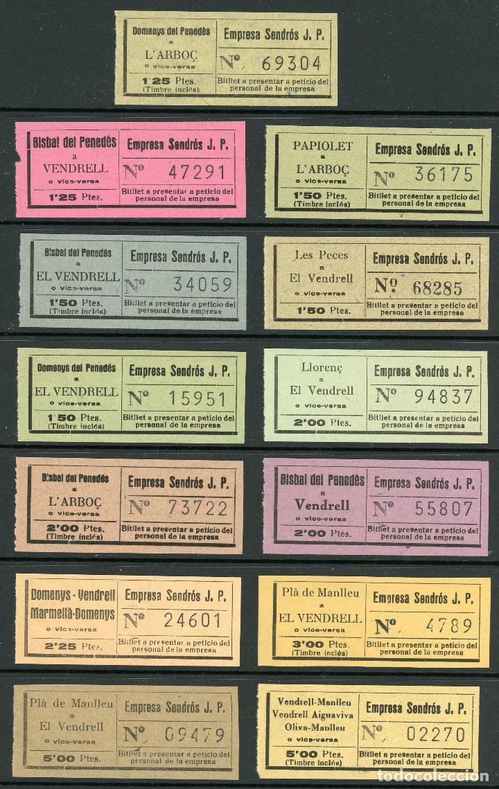 Coleccionismo Billetes de transporte: BILLETE DE EMPRESA SENDROS, J.P. // ZONA DEL VENDRELL // V2
