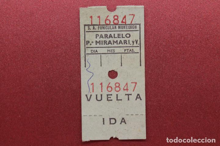 Colecionismos Bilhetes de Transporte: BILLETE FUNICULAR DE MONTJUICH, PARALELO - MIRAMAR