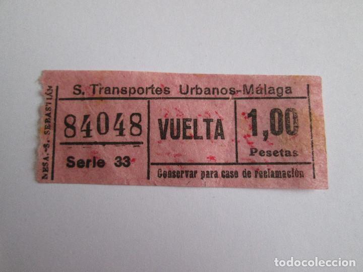 Coleccionismo billetes de transporte: BILLETE AUTOBUS CAPICUA - 84048 - TRANSPORTES URBANOS DE MALAGA - 1 PESETA