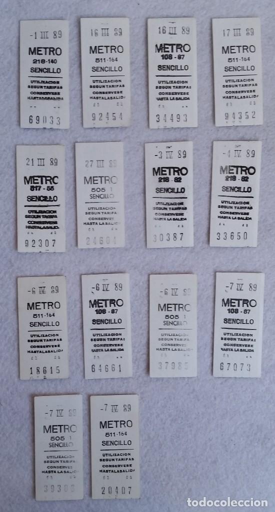 Coleccionismo Billetes de transporte: LOTE 14 BILLETES METRO MADRID. A&Ntilde;O 1989. SERIE CUADROS GOYA. CCAVENDE