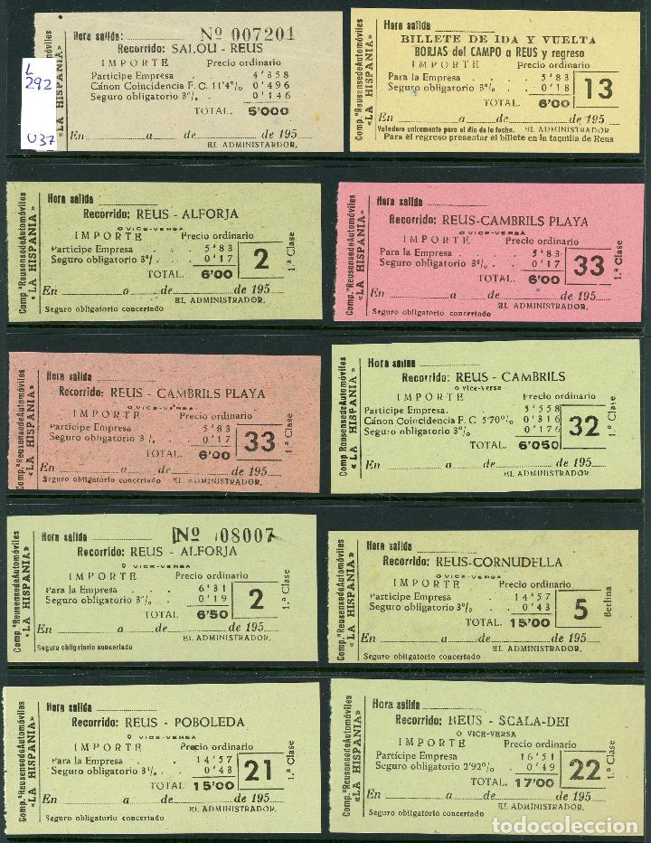 Coleccionismo Billetes de transporte: (L292) 8 BILLETES DE 'LA HISPANIA' // 1950 // U37