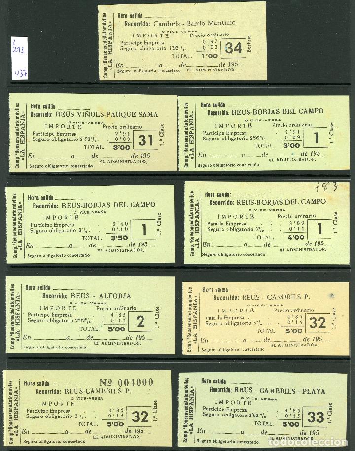 Coleccionismo Billetes de transporte: (L291) 9 BILLETES DE 'LA HISPANIA'  // 1950 // U37