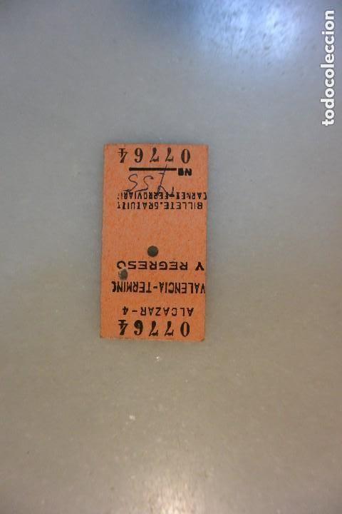 Coleccionismo Billetes de transporte: BILLETE DE TREN ALCAZAR SAN JUAN - VALENCIA I/V. 1964