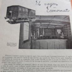 Collezionismo Biglietti di trasporto: ARTICULO 1941 - EL VAGON DEL ECONOMATO - RENFE MZA NORTE FERROCARRIL TREN TRANVIA. Lote 116819663