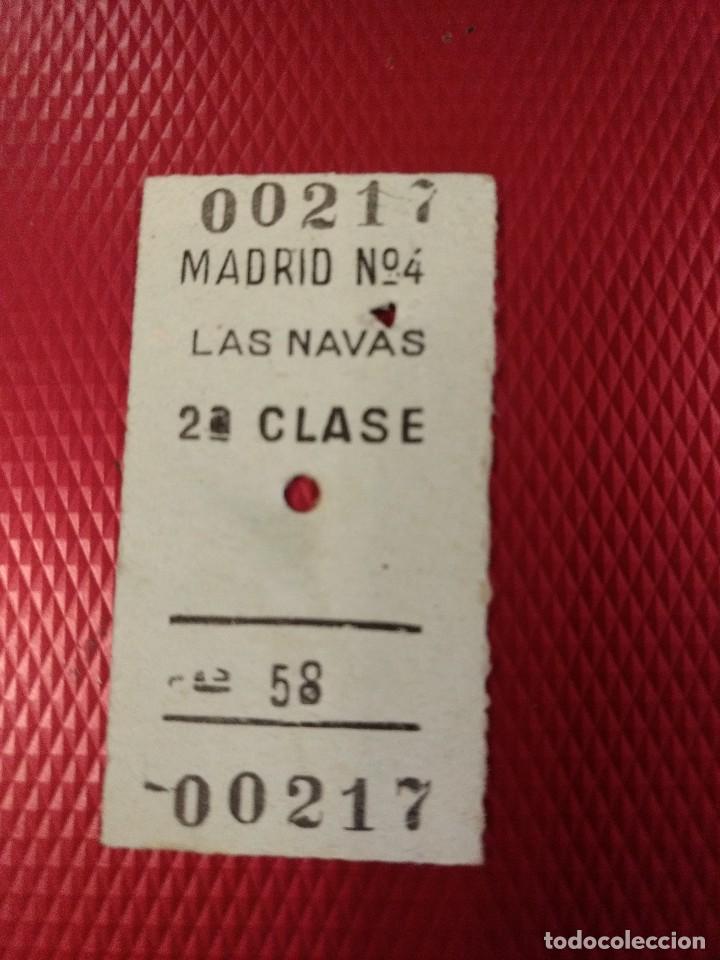 Coleccionismo Billetes de transporte: Billete en cart&oacute;n  Madrid Las Navas