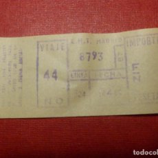 Coleccionismo Billetes de transporte: BILLETE DE TRANSPORTE - AUTOBUS - EMT - MADRID - LINEA 24 - AÑO 1968
