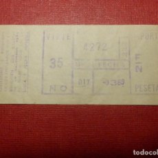 Coleccionismo Billetes de transporte: BILLETE DE TRANSPORTE - AUTOBUS - EMT - MADRID - LINEA 17 - AÑO 1968