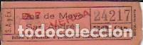 Colecionismos Bilhetes de Transporte: Bitllet de tramvia anys 30 Dos de maig - Sant Andreu. 20 cts. 2x7 m