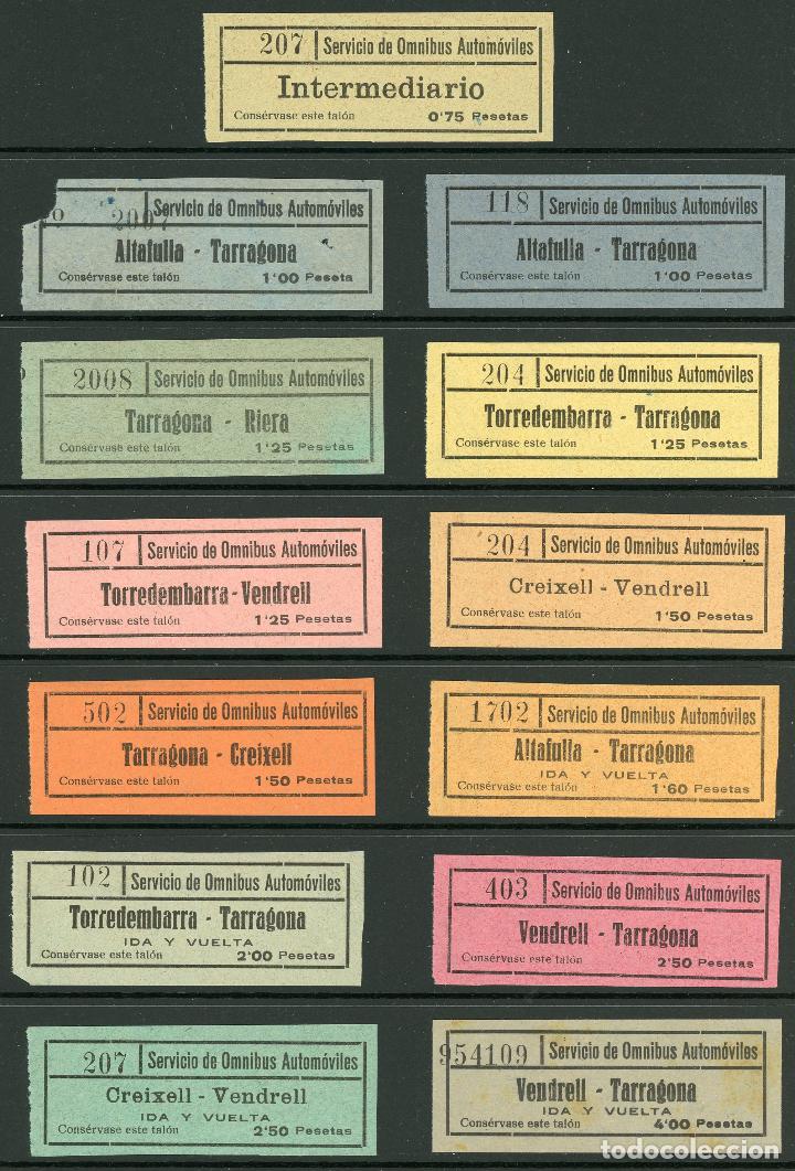 Coleccionismo Billetes de transporte: (L363) 13 BILLETES DE SERV. DE OMN IBUS AUTOM. // A&Ntilde;OS 40 // T44