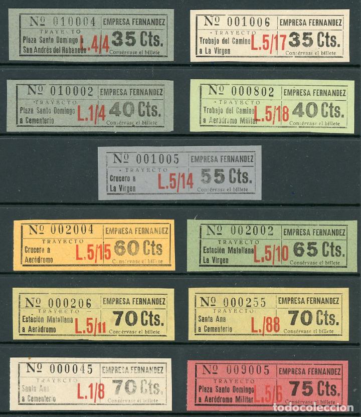 Coleccionismo Billetes de transporte: (L389) 11 BILLETES DE EMPRESA FERNANDEZ - LEON // Z26
