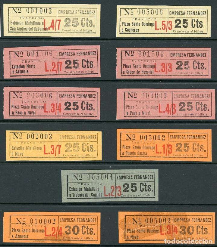 Collectables Transport Tickets: (L388) 6 BILLETES DE EMPRESA FERNANDEZ - LEON // Z26