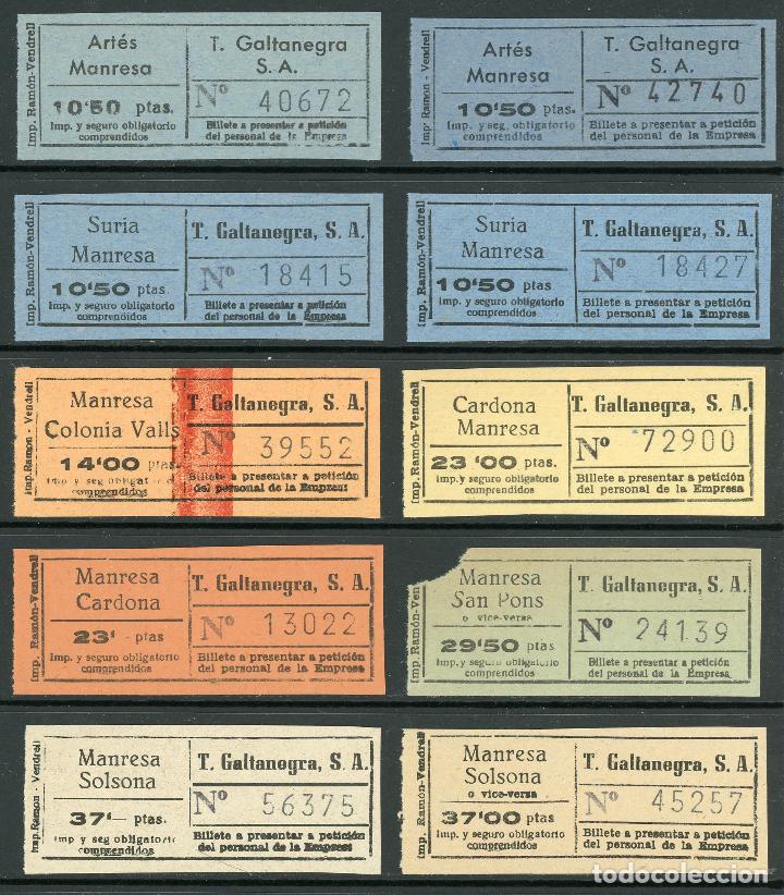 Coleccionismo Billetes de transporte: (L402) 10 BILLETES DE T. GALTANEGRA, S.A. // X25