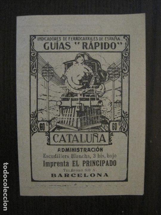Sammeln von Fahrkarten: PUBLICIDAD - GUIAS RAPIDO -INDICADORES FERROCARRILES GUIAS RAPIDO -VER FOTOS-(V-14.539)