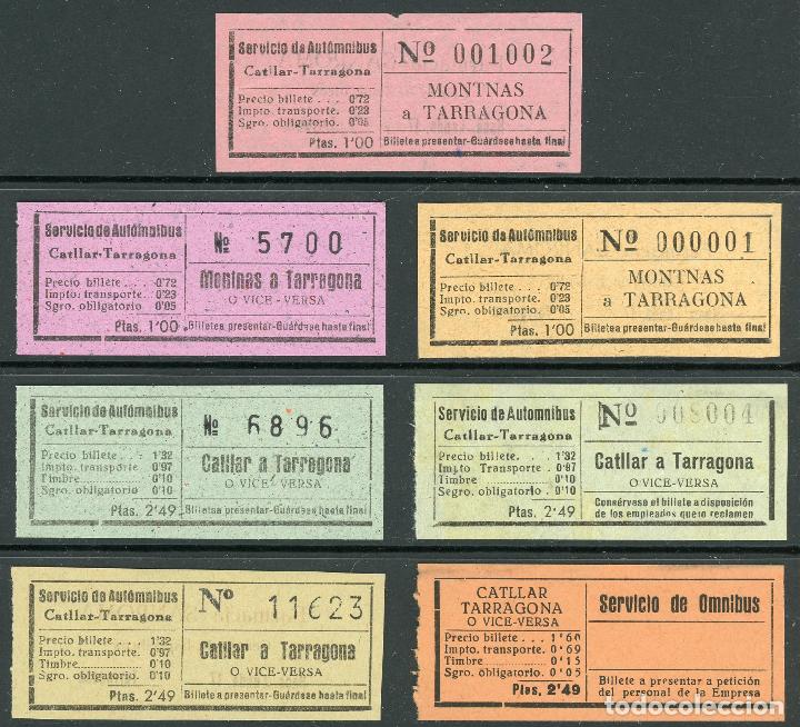 Coleccionismo Billetes de transporte: (L415) 5 BILLETES DE SERVICIO DE AUTOMNIBUS // MONTNAS, CATLLAR, TARRAGONA // A&Ntilde;OS 40 // U6