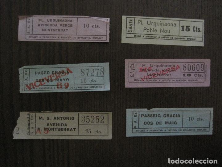 Sammeln von Fahrkarten: LOTE 6 BILLETES S.A.Y EX. -VER FOTOS(V-14.567)