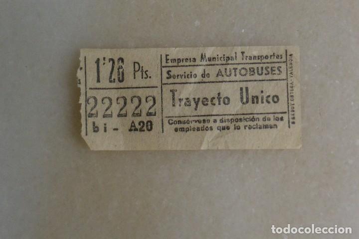 Coleccionismo Billetes de transporte: BILLETE DE TRANSPORTE EMT CAPICUA 22222