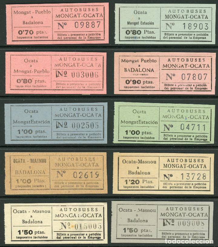 Collectionnisme Billets de transport: (L428) 10 BILLETES DE AUTOBUSES MONGAT - OCATA // U46