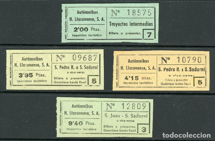 Coleccionismo Billetes de transporte: (L430) 3 BILLETES DE LA HISPANO LLACUNENSE // U57